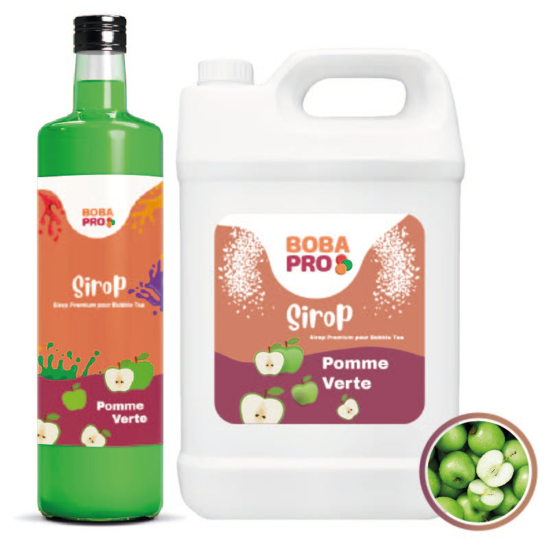 Sirop de Pomme Verte pour Bubble Tea