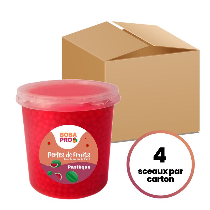 Perles de Pastèque Popping Boba – Bubble Tea Pro | Seau ou Carton