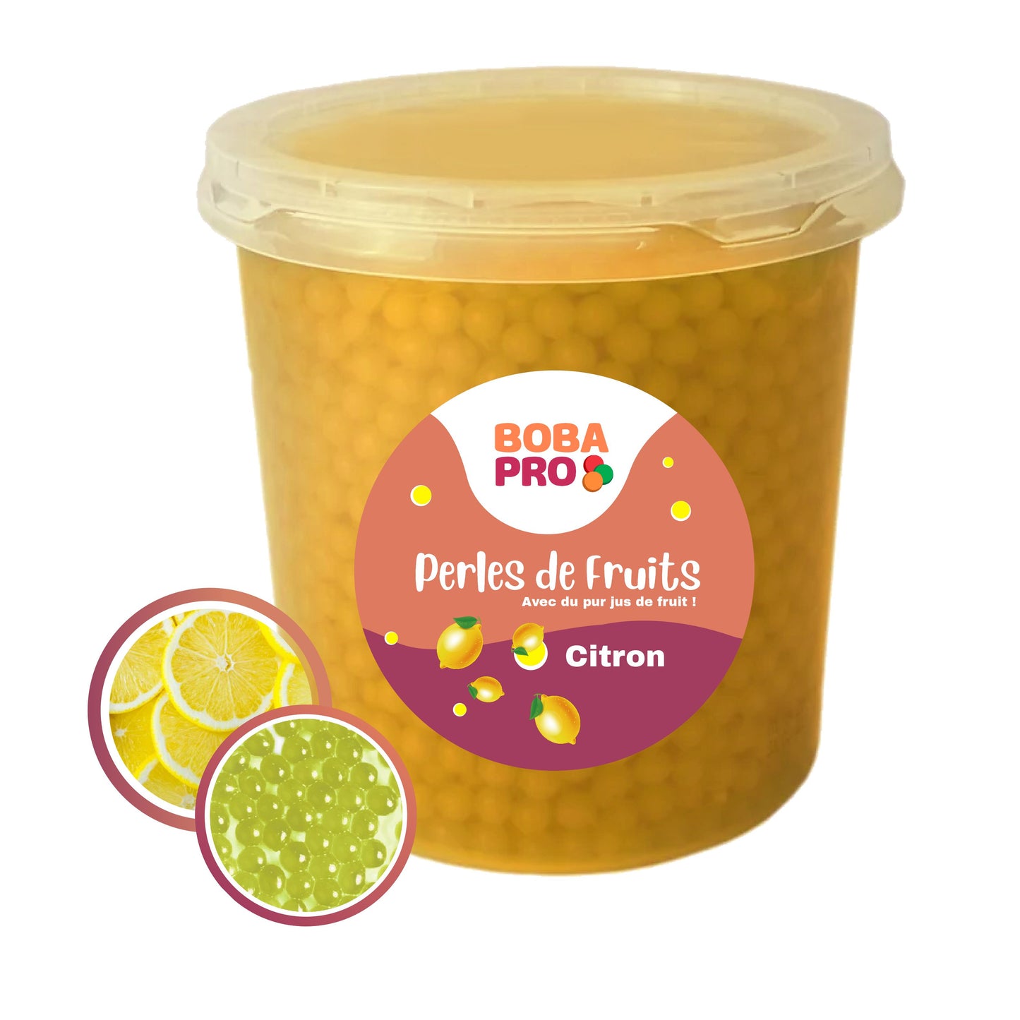 Perles de Citron Popping Boba – Bubble Tea Pro | Seau ou Carton
