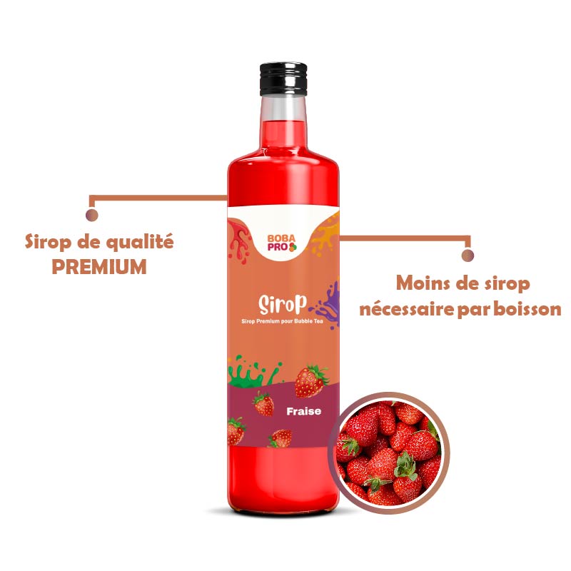 Sirop Fraise pour Bubble Tea