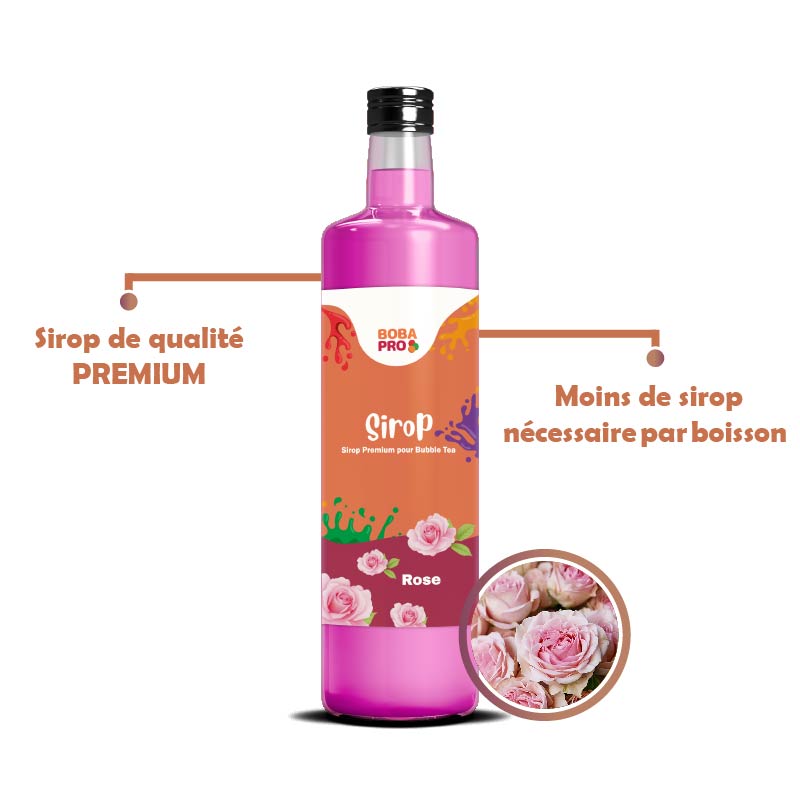 Sirop de Rose pour Bubble Tea