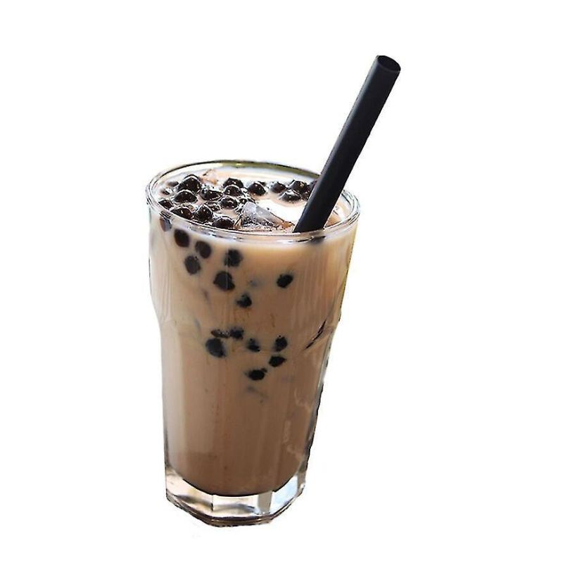 Pailles pour Bubble Tea XXL noires en plastique