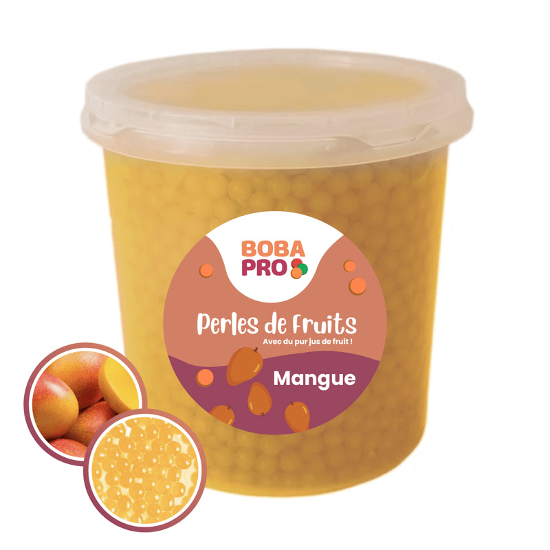 Perles de Mangue Popping Boba – Bubble Tea Pro | Seau ou Carton