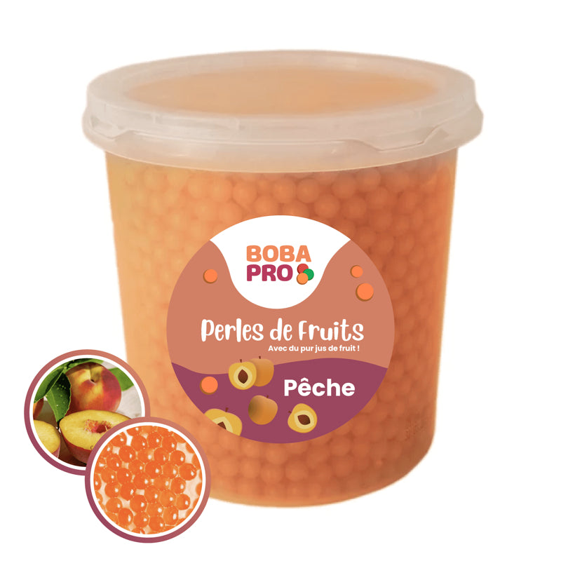 Perles de Pêche pour Bubble Tea - Popping BobaPro (3,2kg)