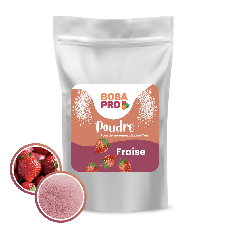 Poudre Fraise pour Bubble Tea