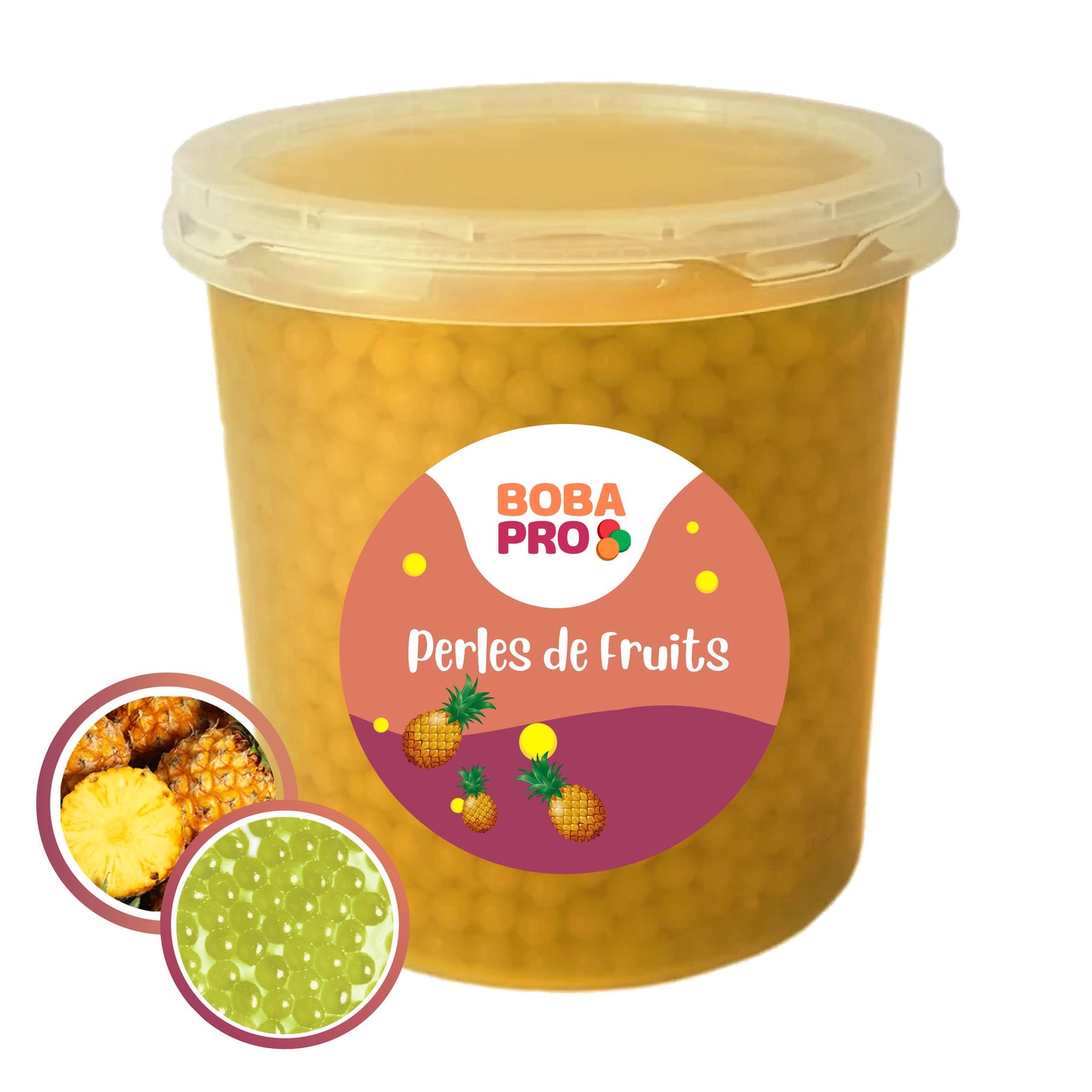 Perles d’Ananas Popping Boba – Bubble Tea Pro | Seau ou Carton
