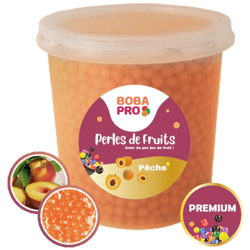 Perles de Pêche PREMIUM - Popping Boba Pêche - Perles de fruits